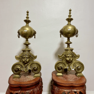 Par de Chennets de bronce